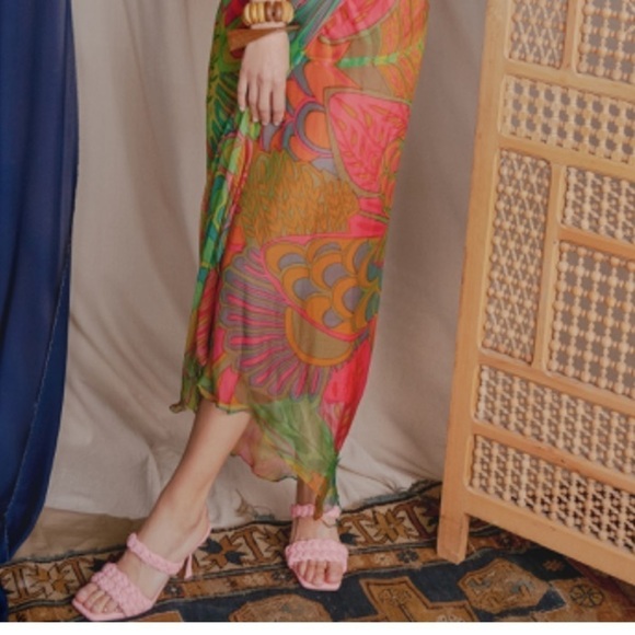 Sam Edelman Meghan braided mule slide on sandals heels pink Sz 8 1/2 new - Picture 7 of 12